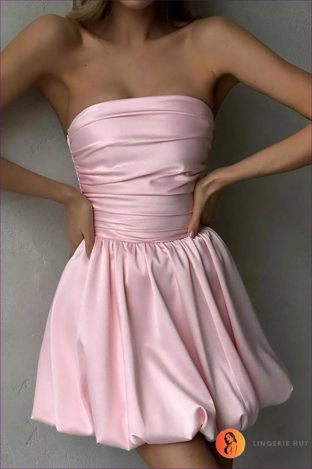 Elegant Pink Strapless Mini Dress - Effortless Glam For s