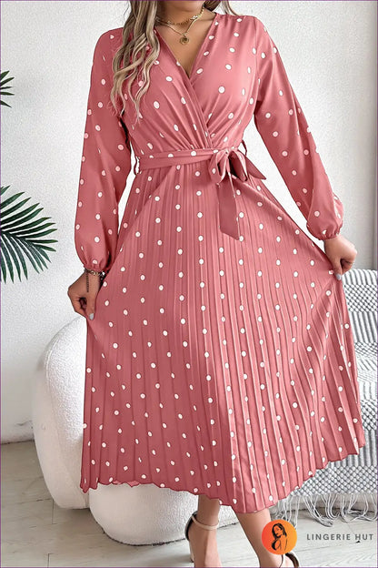 Elegant Polka Dot Maxi Dress - Ultimate Spring/fall Essential