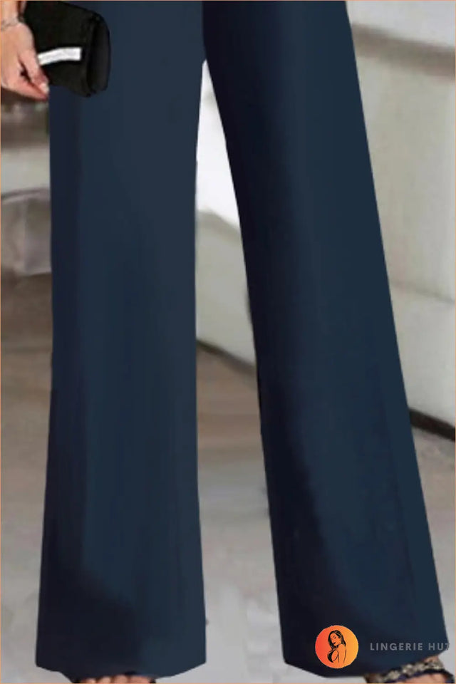 Elegant One-shoulder Asymmetric Jumpsuit - Asymmetrical Allure