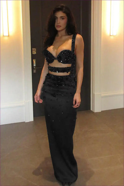 Embellished Sweetheart Cut-out Maxi Dress for Formal Evenings Bodycon, Evening Wear, Formal Maxi, Party