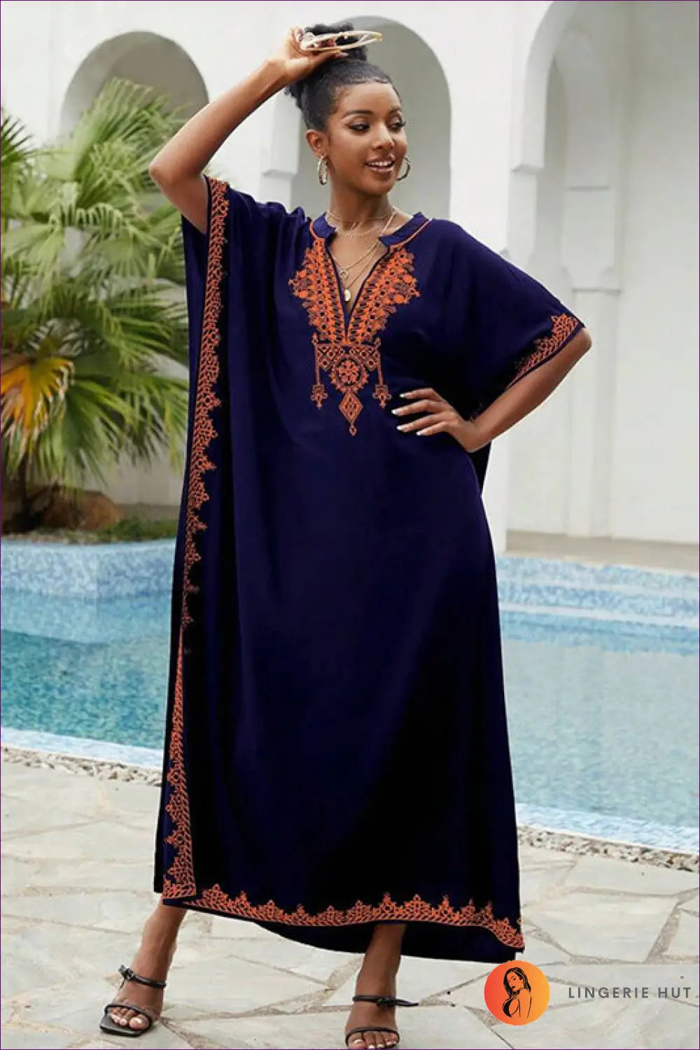 Embroidered Boho Maxi Dress - Effortless Summer Elegance - one Size / Blue - Dresses - Lingerie Hut - A-line