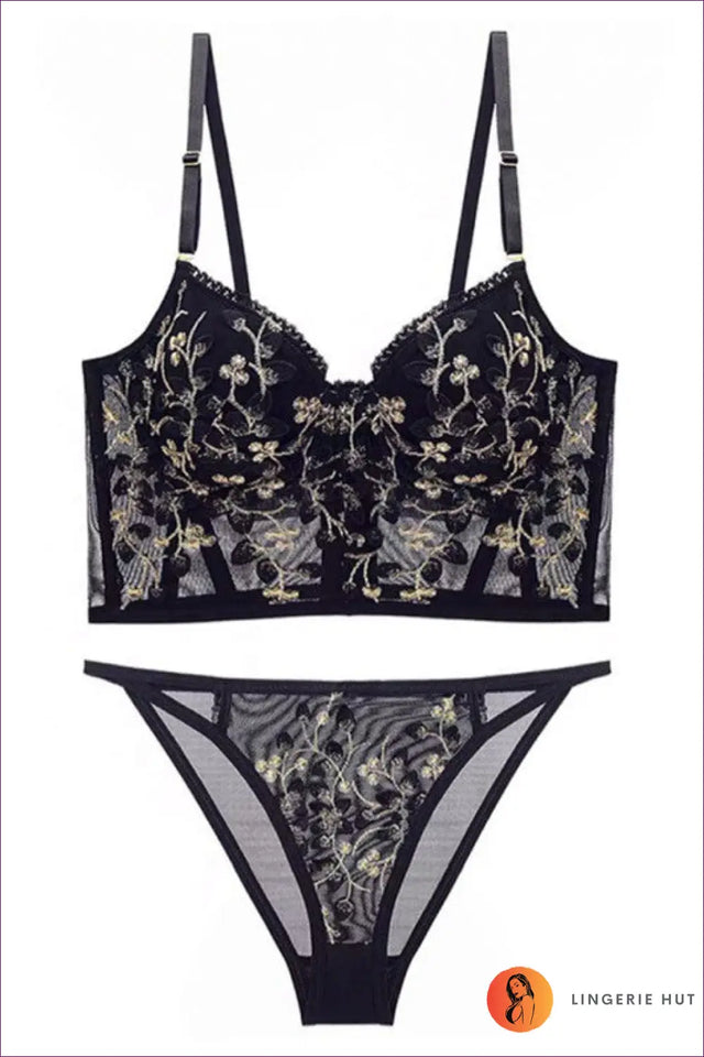Embroidered Lace Bra Set - Worth a Second Look