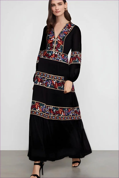 Embroidered Maxi Dress - Garden Party Ready - Dresses - Lingerie Hut - All Season • Autumn • Boho • Casual • Cotton