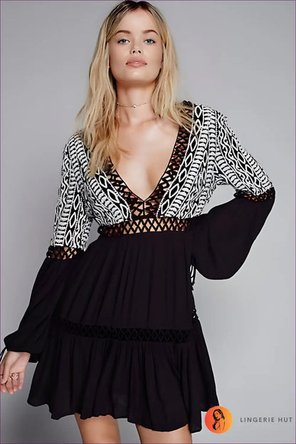 Embroidered Maxi Dress - Summer Evenings Sorted - s / Black - Dresses - Lingerie Hut - A-line • Beachwear • Boho