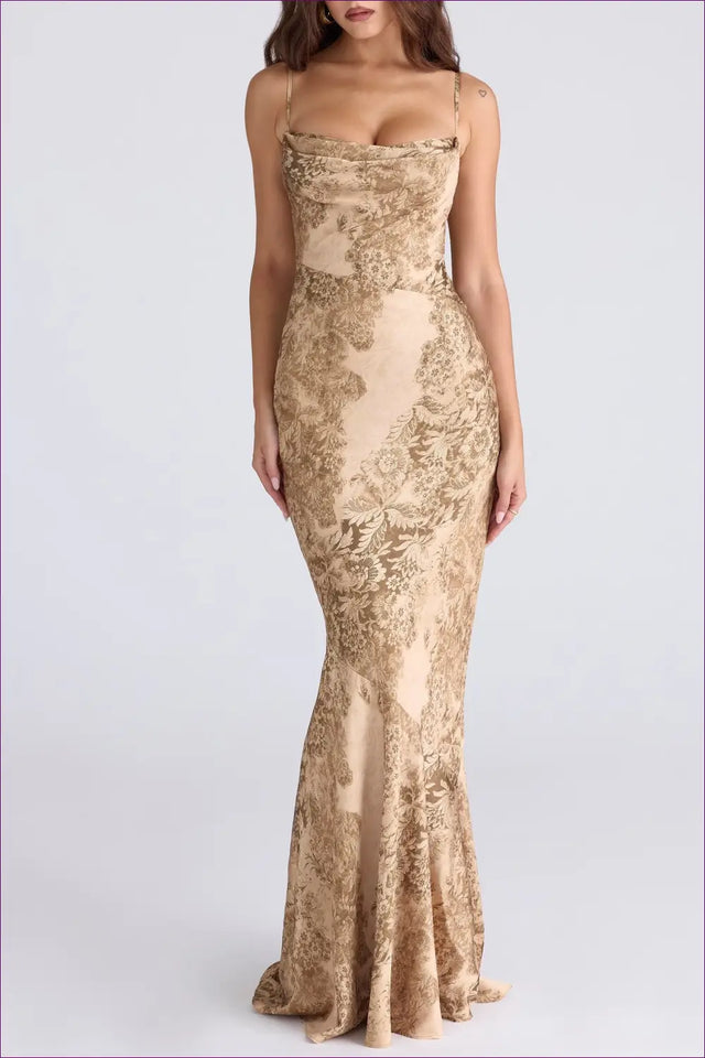 Embroidered Maxi Slip Dress - Understated Glamour