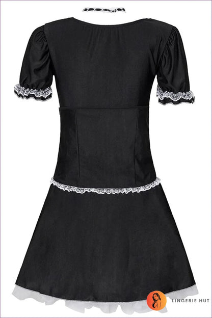 Embrace Playful Elegance With Our Enchanting French Maid Costume. Limited Stock! Style Tip: Pair Lace