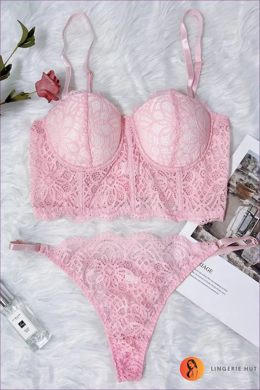 Embrace Delicate Desire And Allure With Our Enchanting Lace Push-up Lingerie! Experience The Epitome