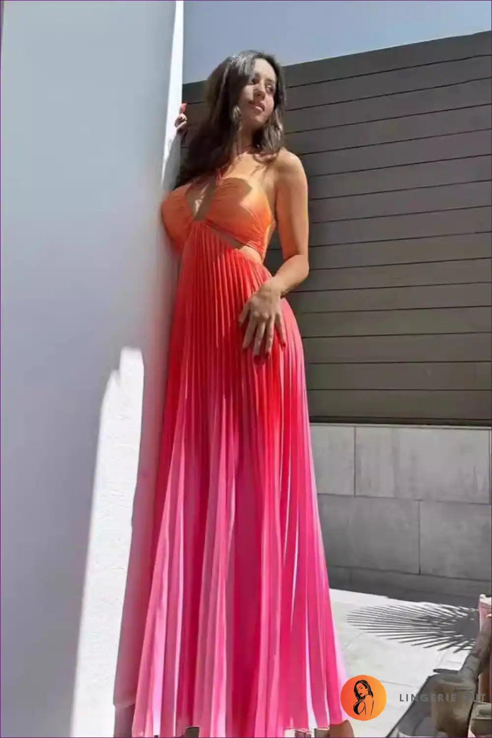 Ethereal Gradient Maxi Dress ?? Flowing Elegance in Colour for Boho, Casual, Cutout, Dress, Glamour