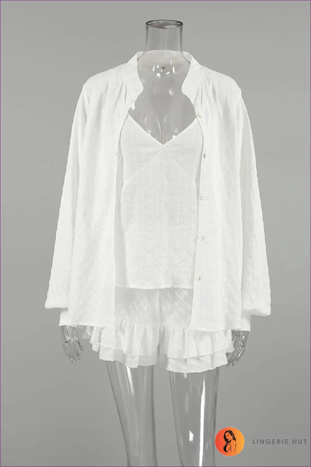 Ethereal White Ruffled Romper Set - Dreamy Elegance for Casual, co Ord, Cotton, Date Night, Glamour