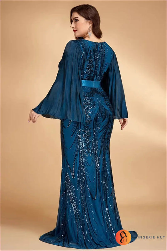 Sequin Maxi Evening Dress - Red Carpet Ready - Dresses - Lingerie Hut - Autumn • Backless • Bodycon • Boudoir