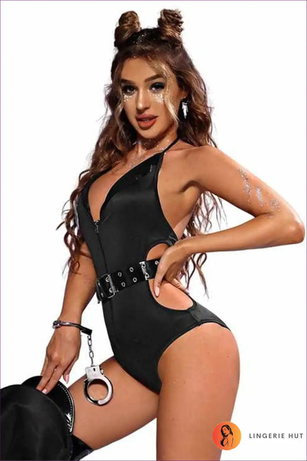 Unleash Your Audacious Side With Our Exotic Police Cosplay Bodysuit. Tailored For The Daring Woman, This