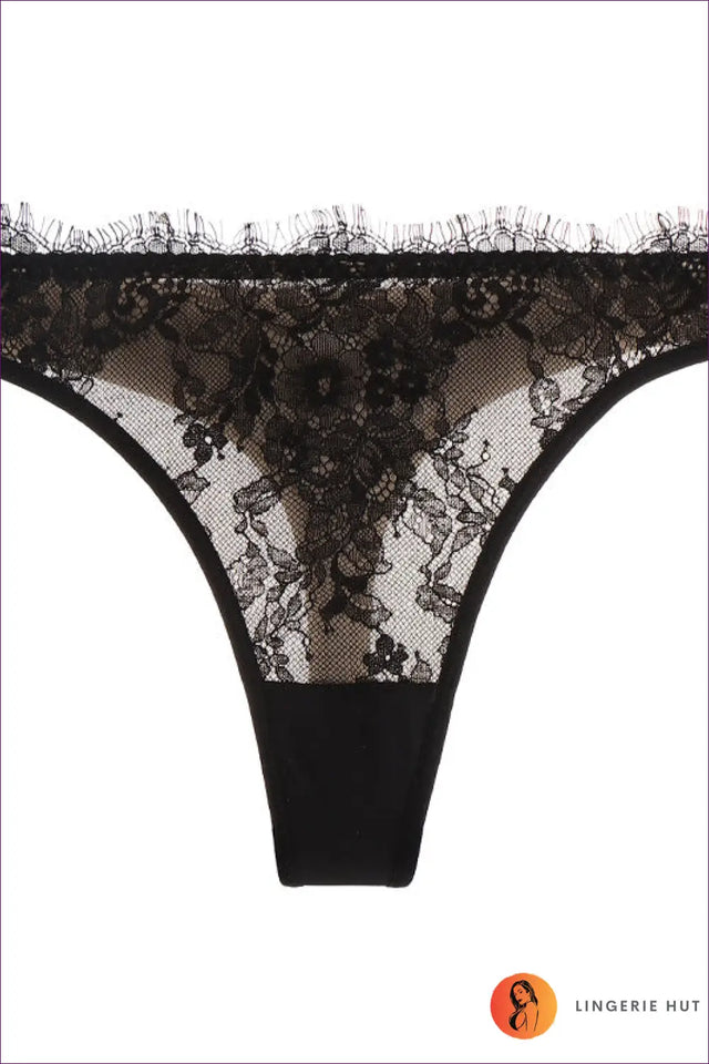 Eyelash Lace Bra Set with Garter Detail - Parisian Allure