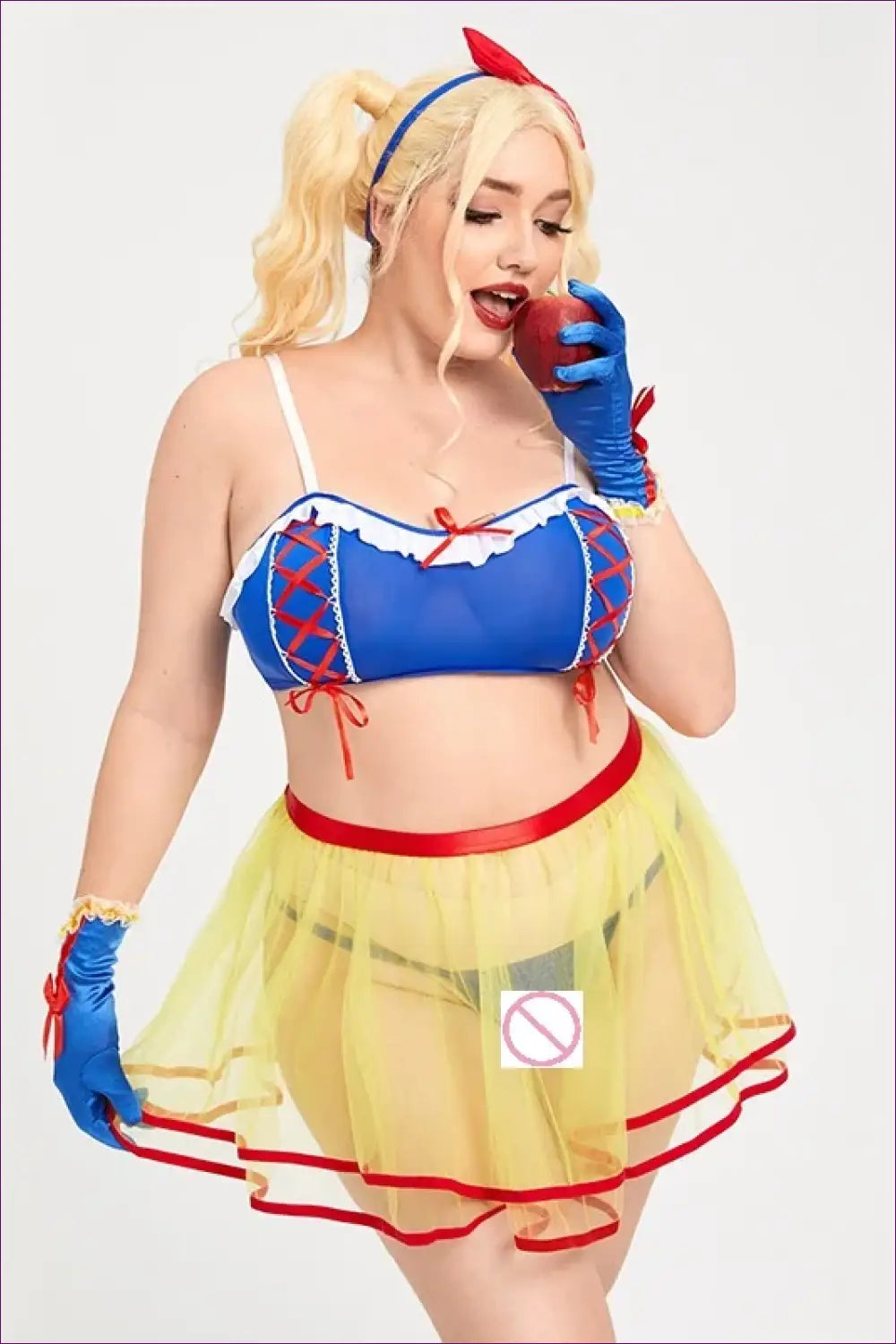 Fairytale Costume with Ribbon Lace-up Bodice - Storybook Charm - 01 / 4xl - just in • Party • Role Play • Theme Parties