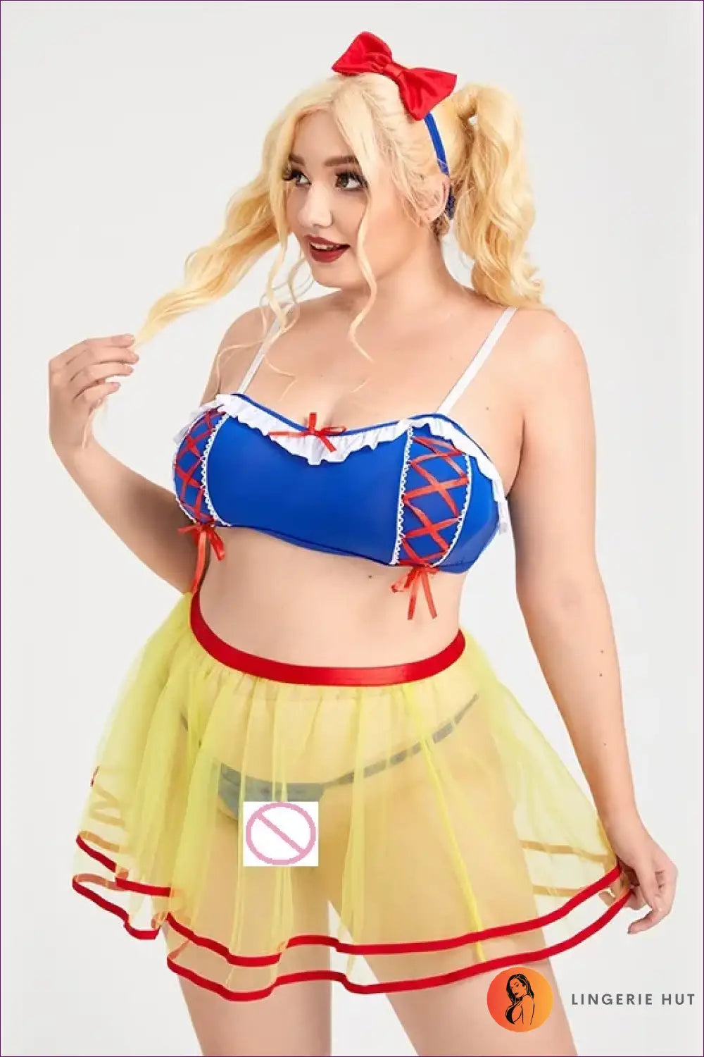Fairytale Costume with Ribbon Lace-up Bodice - Storybook Charm - 01 / 4xl - just in • Party • Role Play • Theme Parties