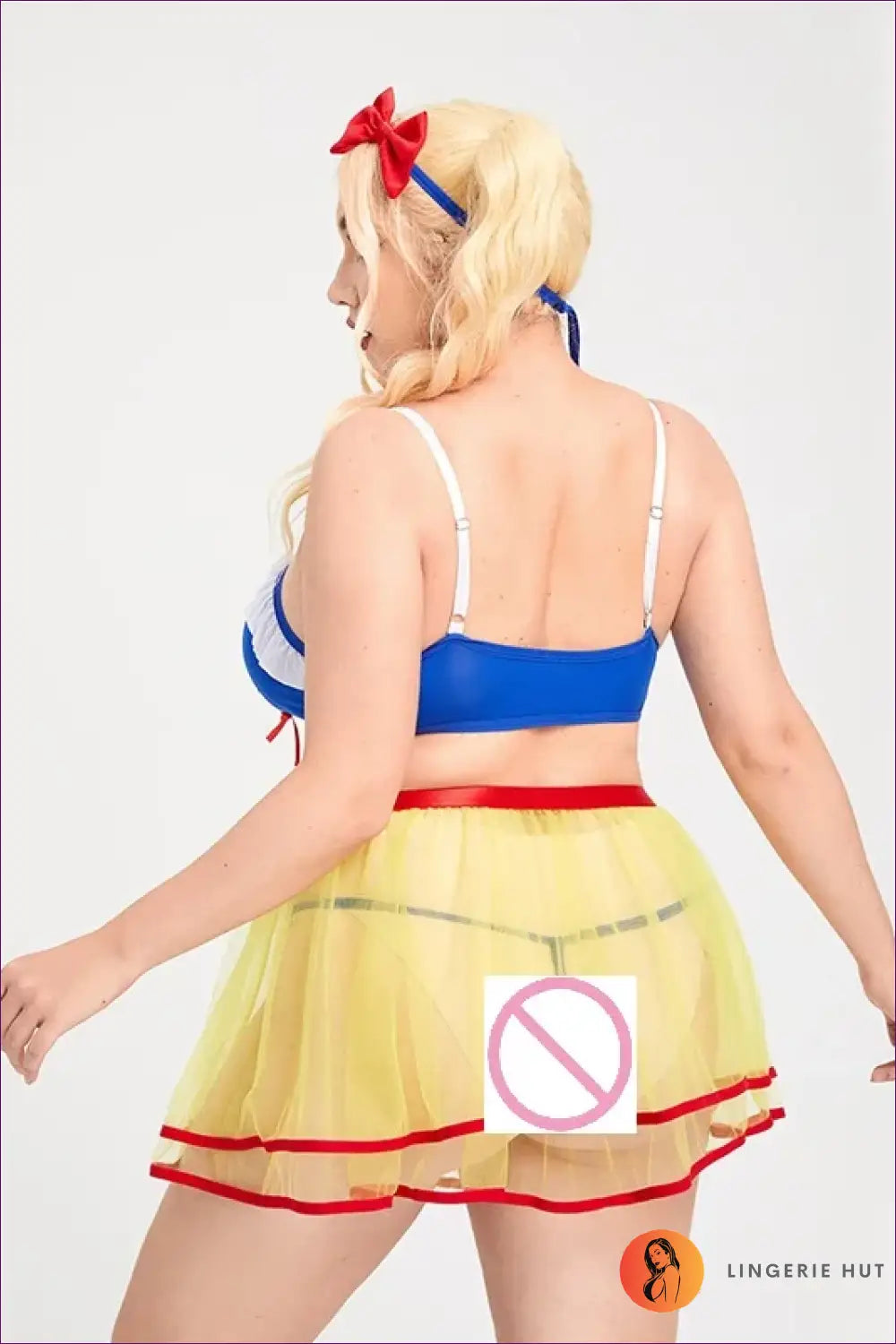 Fairytale Costume with Ribbon Lace-up Bodice - Storybook Charm - 01 / 4xl - just in • Party • Role Play • Theme Parties