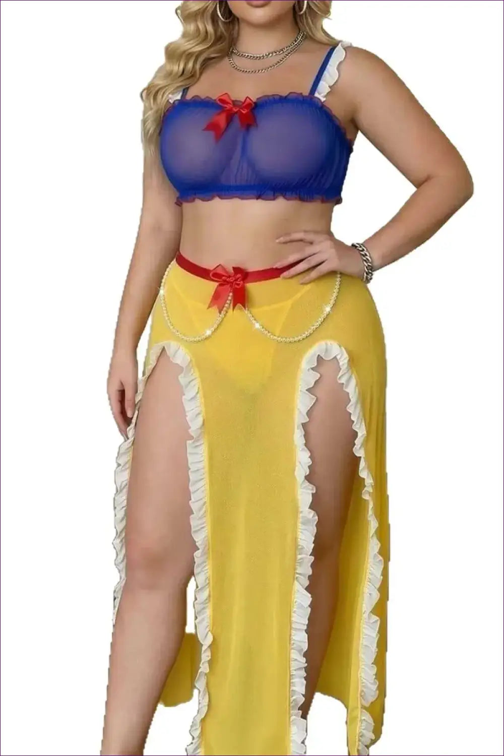 Fairytale Costume with Sheer Slit Skirt - Dreamy Elegance - just in • Party • Role Play • Theme Parties - Lingerie Hut