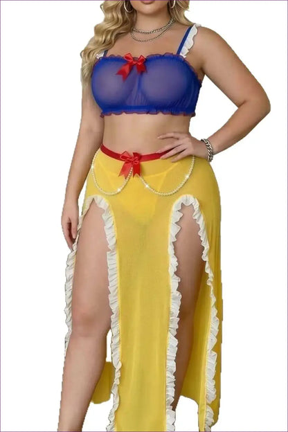Fairytale Costume with Sheer Slit Skirt - Dreamy Elegance - just in • Party • Role Play • Theme Parties - Lingerie Hut