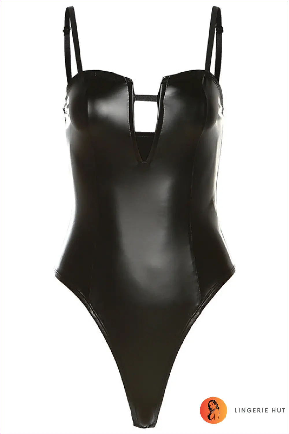 Faux Leather Backless Bodysuit - Fiercely Fabulous