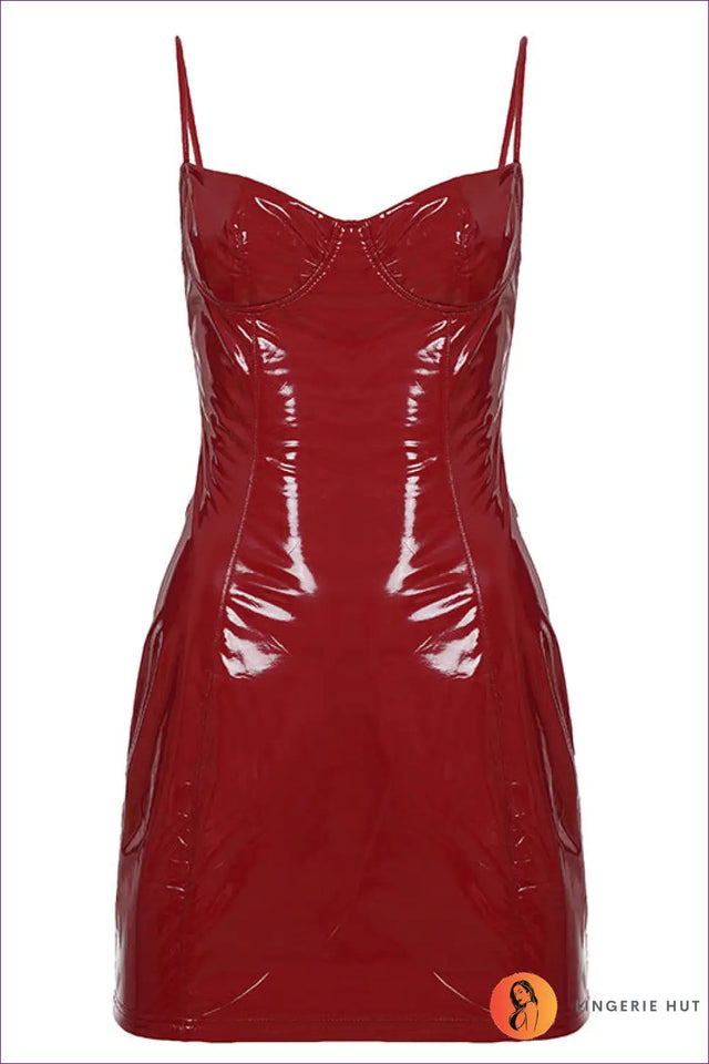 Wet Look Bodycon Mini Dress