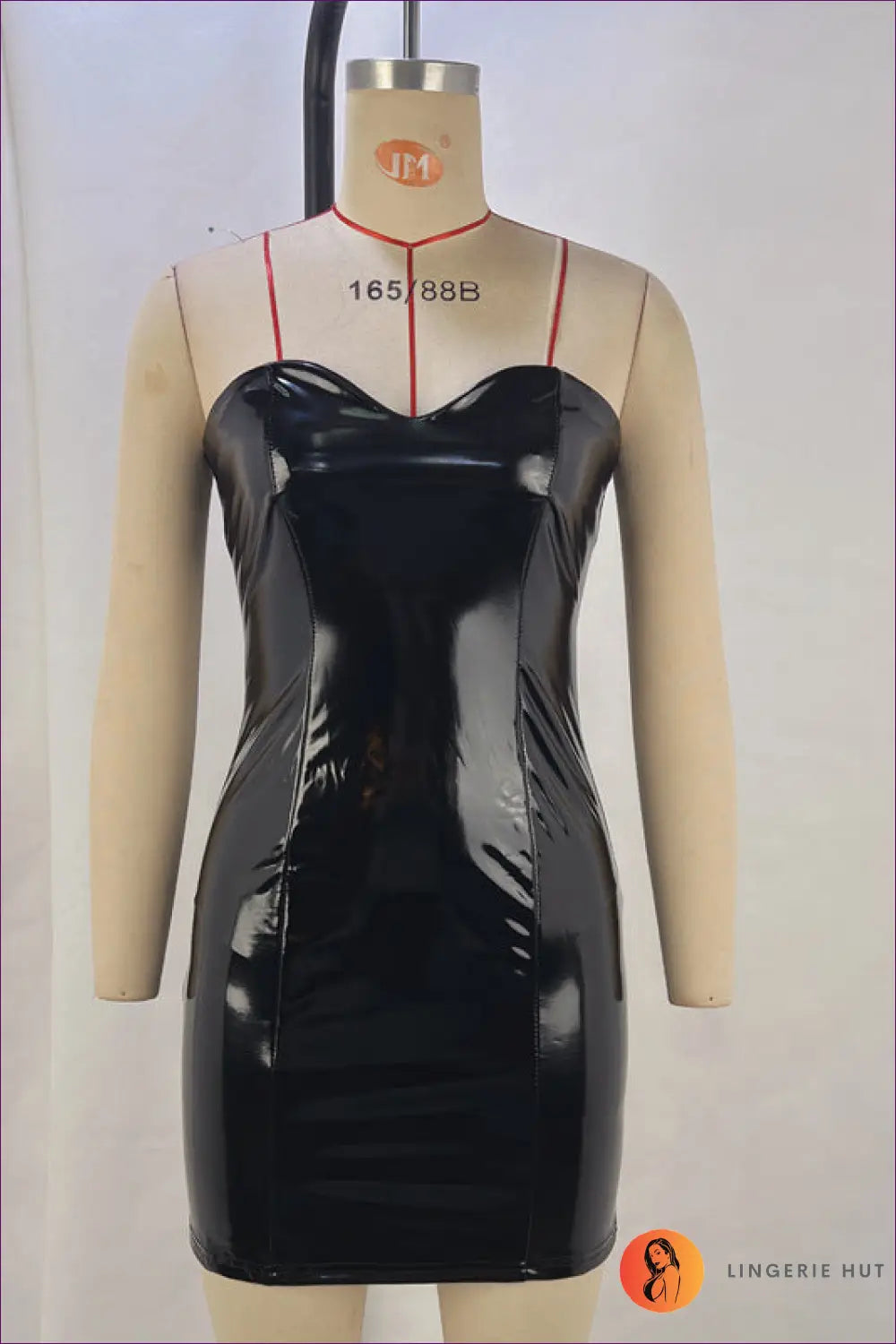 Faux Leather Bodycon Mini Dress - Nightclub Statement Maker - s / Black - Dresses - Lingerie Hut - Clubwear • Glamour