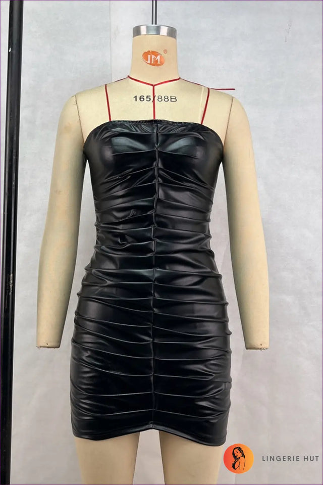 Faux Leather Mini Dress - Unapologetic Party Energy