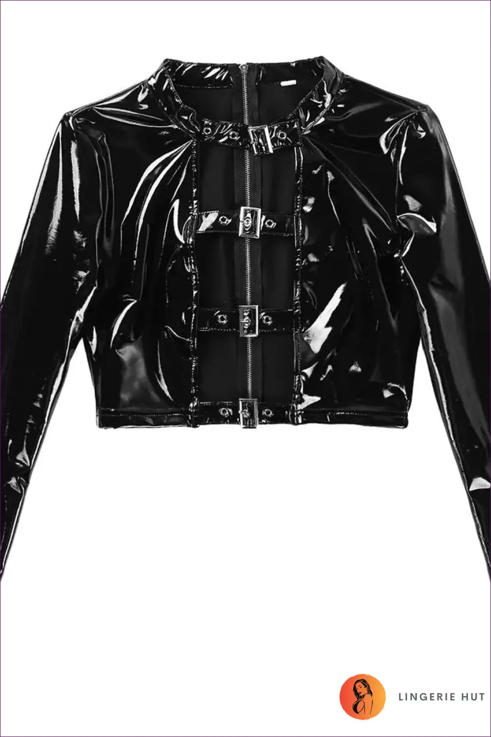 Faux Leather co Ord Set with Lace-up Cutout - Bold but Wearable - Outfit Sets - Lingerie Hut - All Season • Boudoir