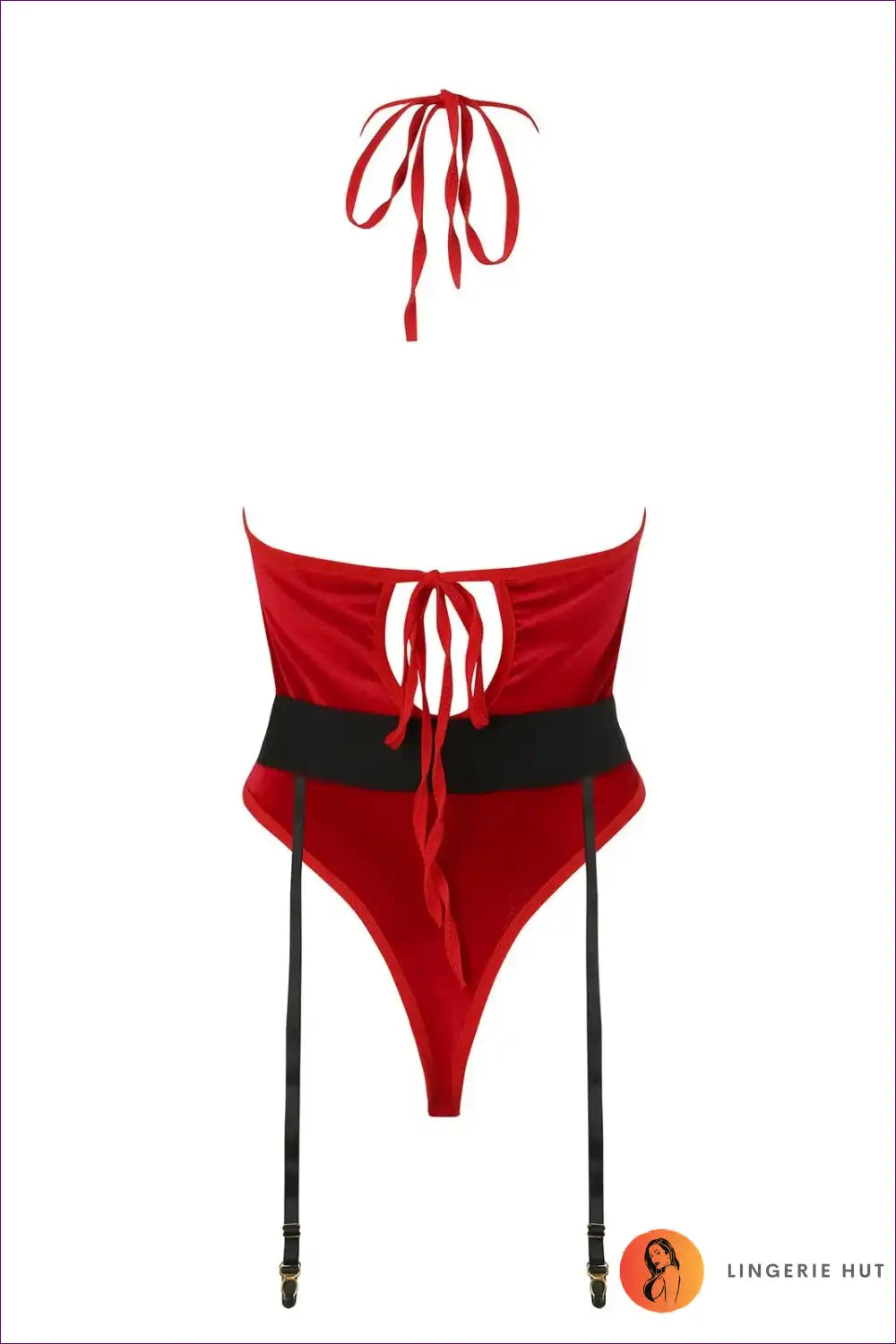 Step Into The Holiday Season With Our Festive Santa Lingerie Set. Bodycon Design And Lace Decorations Make