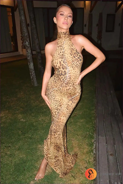 Fierce Leopard Print Bodycon Dress ?? Wild Night Glam for Animal, Bodycon, Clubwear, Date Night,