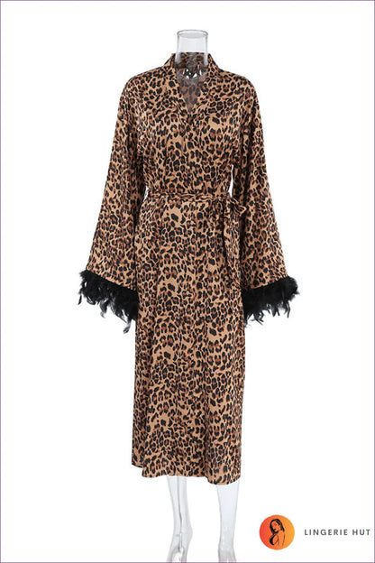 Fierce Leopard Print Maxi Robe - Bold Glamour