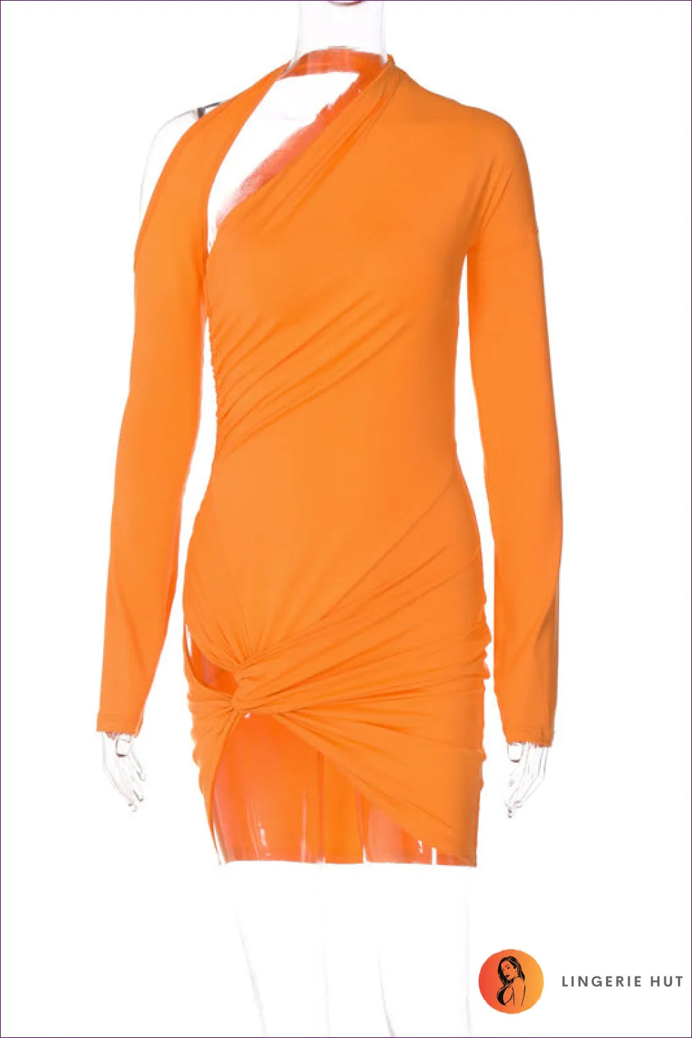 Fiery Orange Cutout Mini Dress - Bold Allure