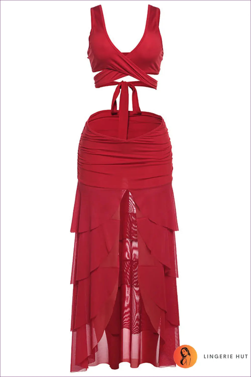 Fiery Red Maxi Dress - Night Glamour For s