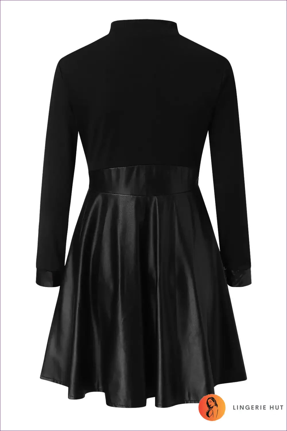 Flap Pocket Skater Dress with Stand Collar - Edgy Night out - just in • Lingerie - Hut
