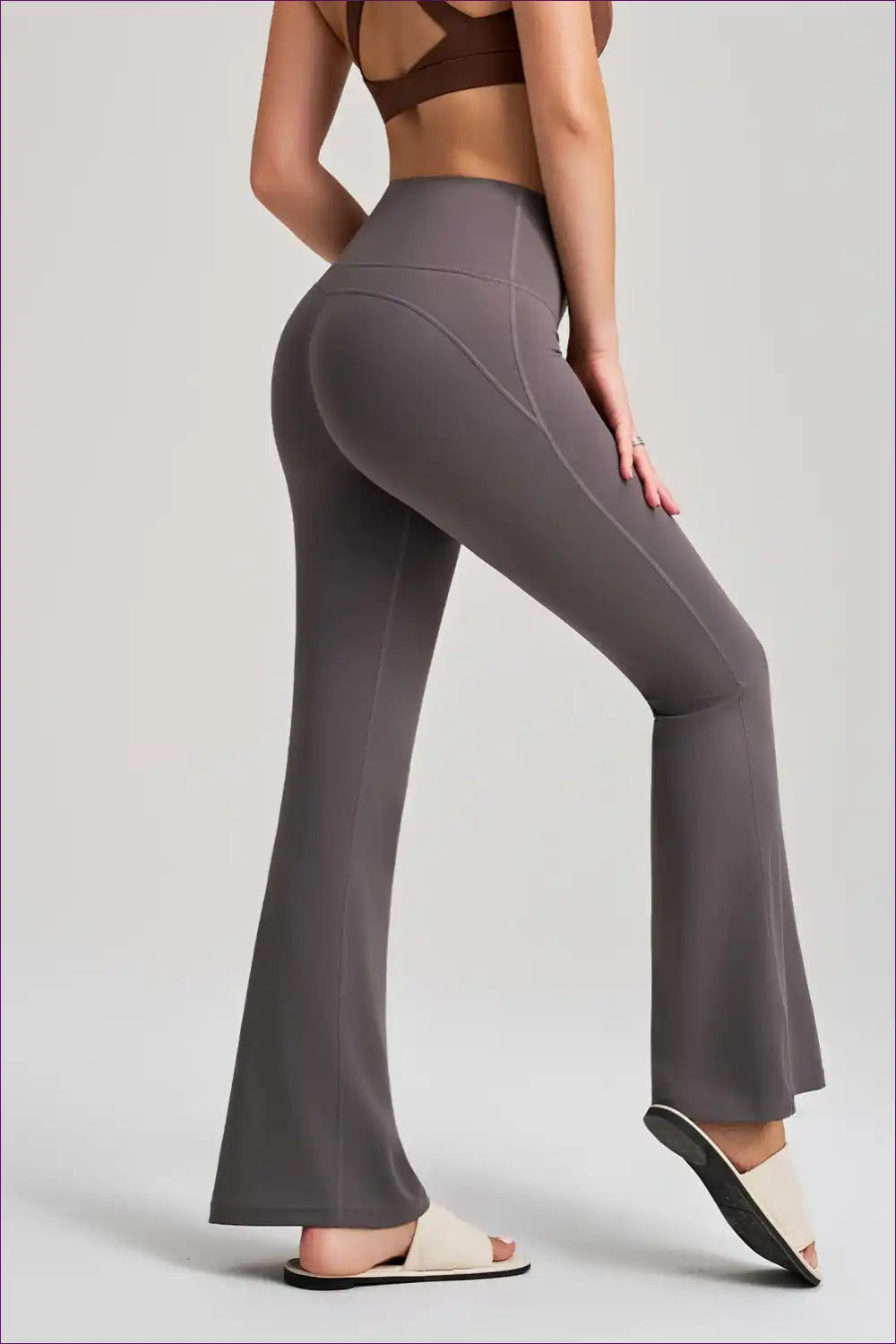 Fleece-lined High Waist Bootcut Leggings - Elevated Everyday Ease Free Shipping 30 Day Hassle Returns