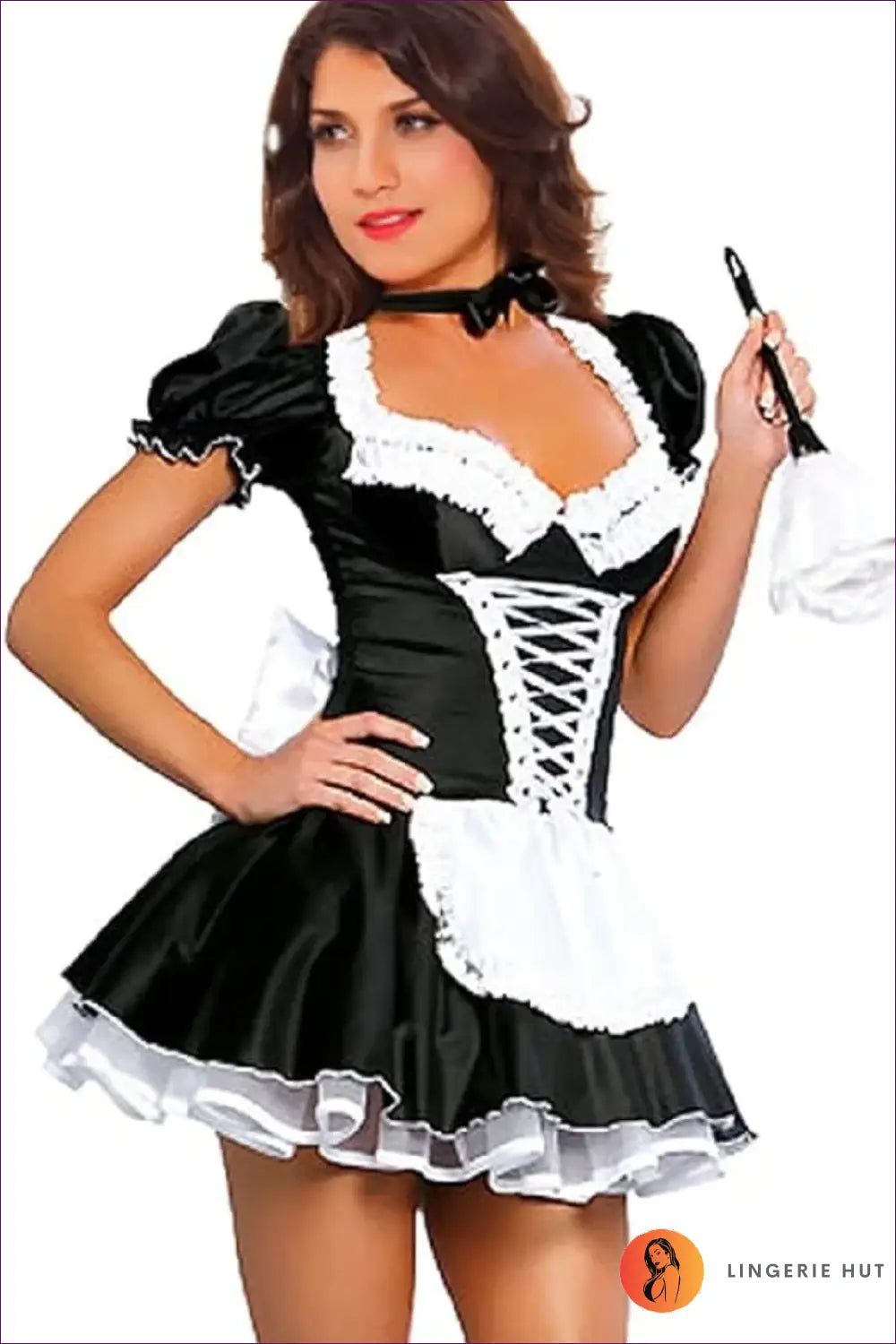 Flirty French Maid Costume - Playful Allure For Costume, Maid, Theme Parties