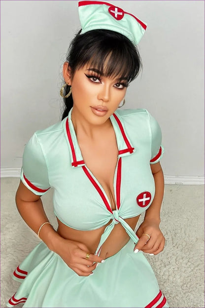 Flirty Nurse Costume Lingerie Set - Playful And Sexy
