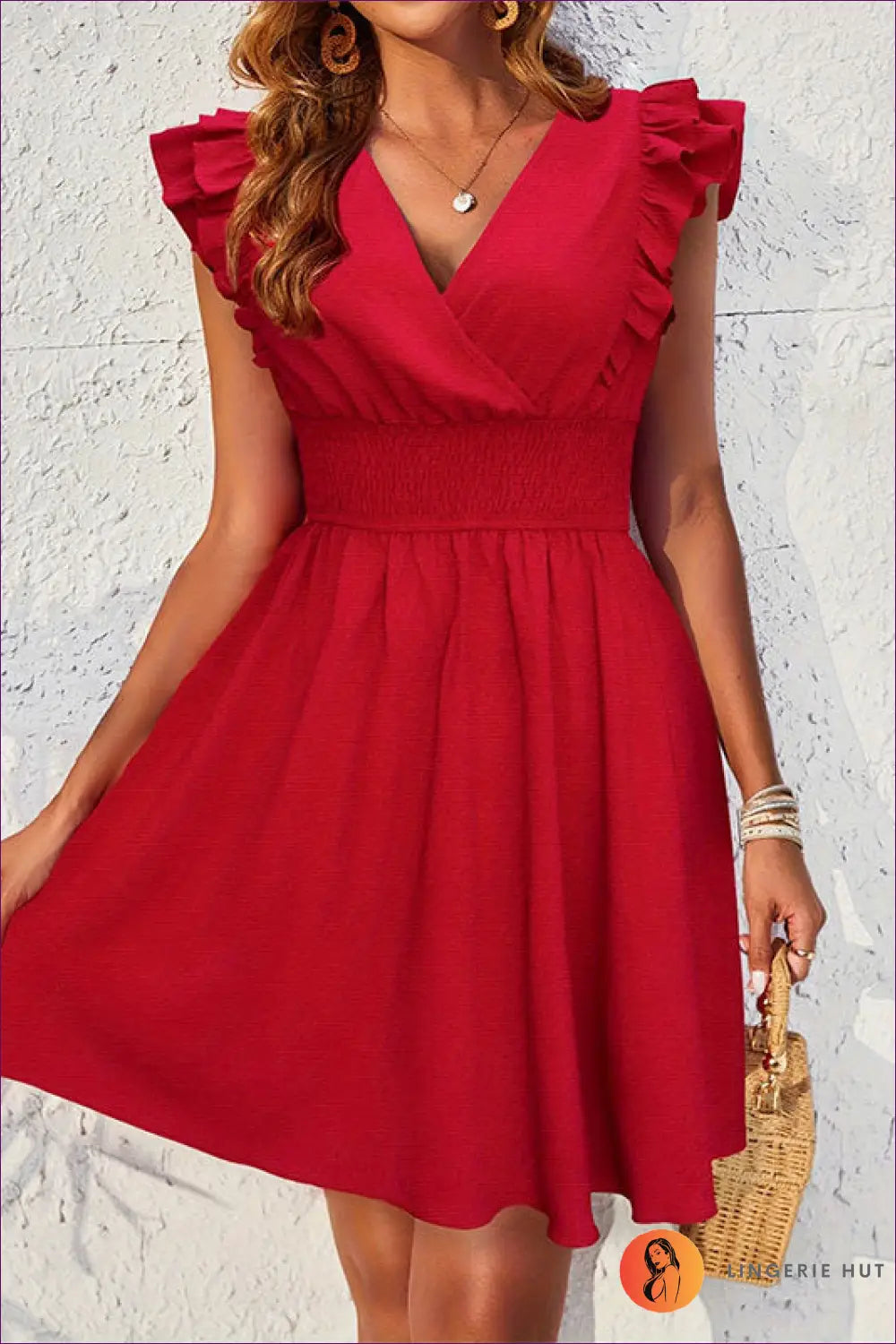 Flirty Red Ruffle Dress - Summer Essential