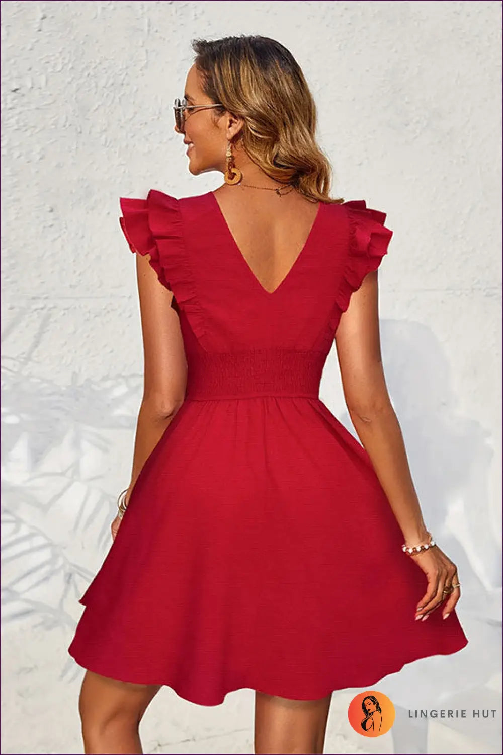 Flirty Red Ruffle Dress - Summer Essential