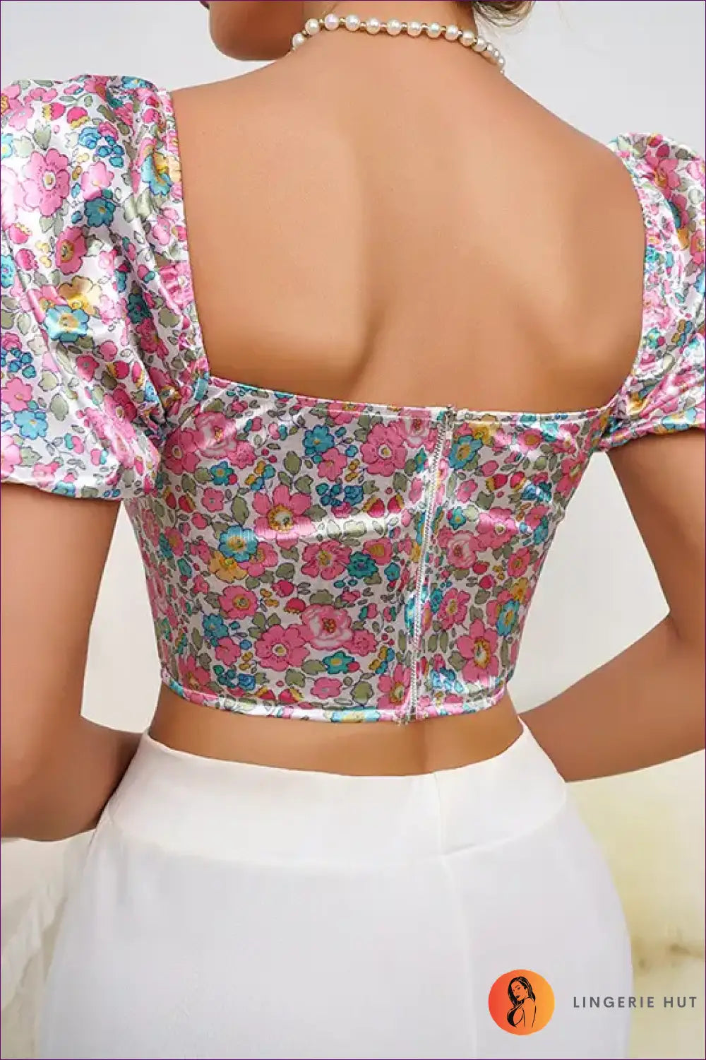 Floral Corset Top - Summer Evenings Sorted - Clothing Tops - Lingerie Hut - Crop • Date Night • Everyday