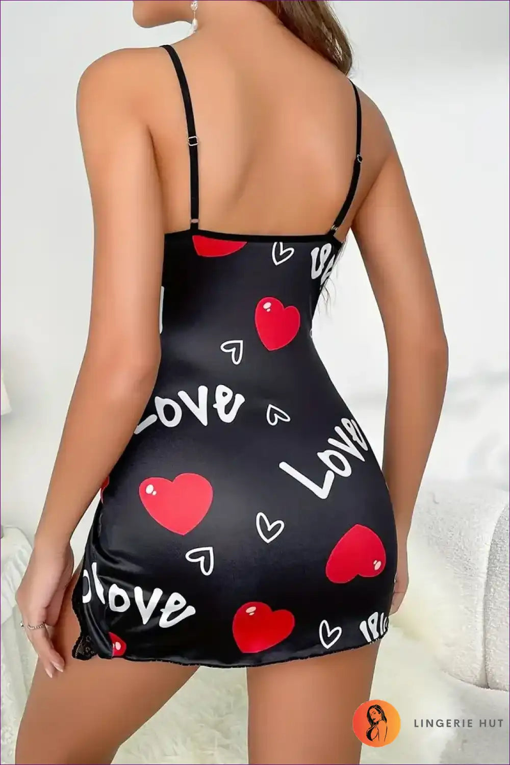 A Night-time Tale Of Glamour - Uniquely You This Sexy Heart & Letter Floral Slip Nightdress Is More Than Just