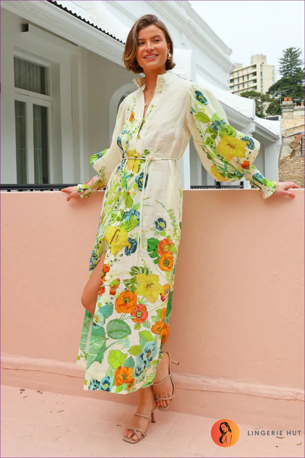 Floral Maxi Dress - Vibrant Elegance