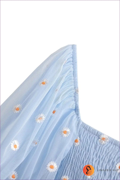 Floral Puff Sleeve Midi Dress - Garden Party Ready - Dresses - Lingerie Hut - A-line • Boho • Casual • Everyday