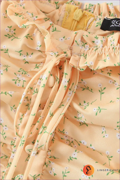 Floral Ruffle Mini Dress - Garden Party Ready - Dresses - Lingerie Hut - A-line • Casual • Cutout • Everyday