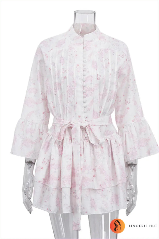 Floral Tiered Mini A-Line Dress - Effortless Daytime Glamour