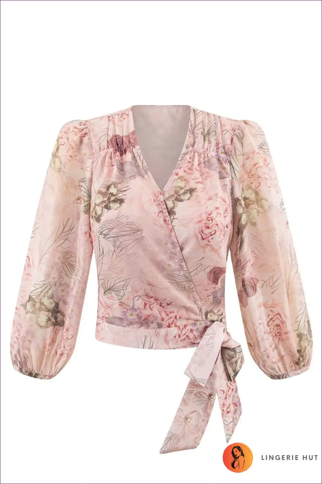 Floral Wrap Blouse - Effortless Spring Polished