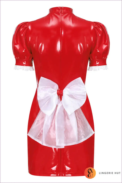 French Maid Costume with Diamond Cutout Bodice - Lace-trimmed Charm - just in • Party • Role Play - Lingerie Hut