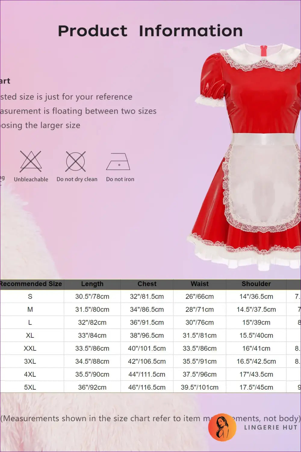 French Maid Costume with Lace Apron - Playful Confidence - Outfit Set - Lingerie Hut - A-line • Clubwear • Halloween