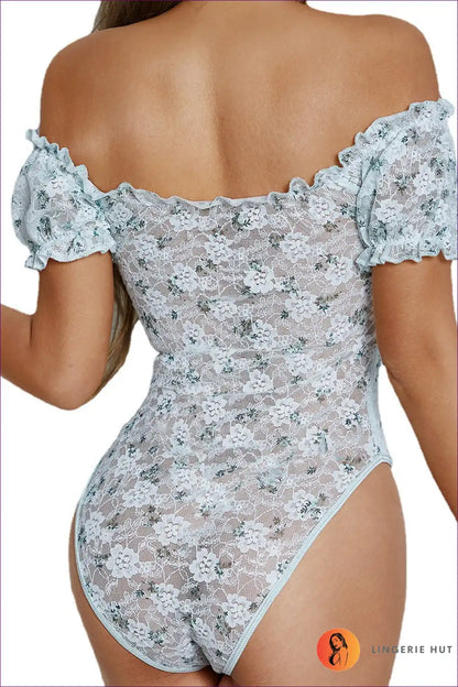 Turn Heads With a Fresh Floral Lace Puff Sleeve Bodysuit. Perfect Blend Of Elegance And Style, Crafted