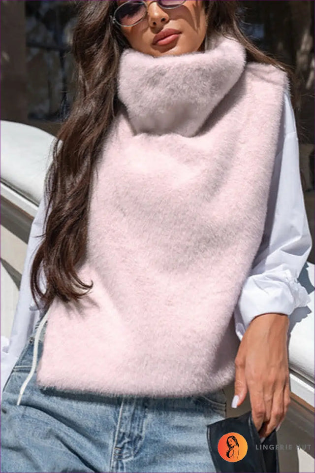 Furry Tie Waist Vest Top - Effortless Layering Edit