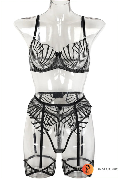 Step Into Sheer Elegance With Our Geometric Allure Lingerie Set! Sexy, Chic, And Undeniably You. Click