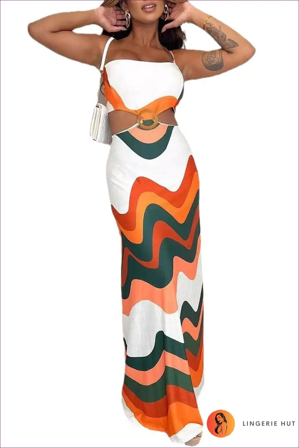 Geometric Cutout Maxi Dress - Turn Heads This Summer For x